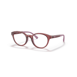 Óculos De Grau Para Crianças Emporio Armani Feminino Undefined Shiny Transparent Red